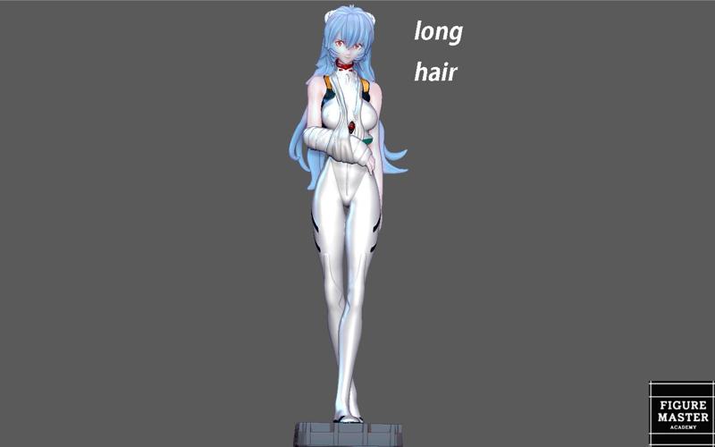 REI AYANAMI INJURED PLUG SUIT LONG HAIR EVANGELION ANIME CHARACTER PRETTY SEXY GIRL