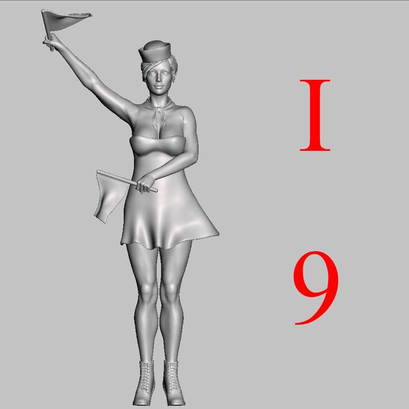 Alphabet. FlagWoman. Letter I