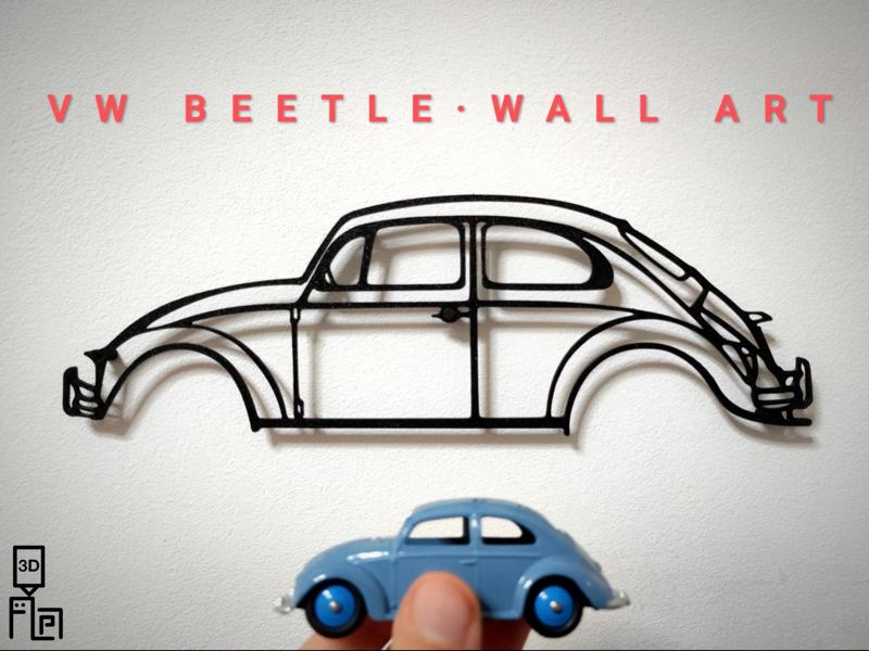 Volkswagen BEETLE wall art silhouette 