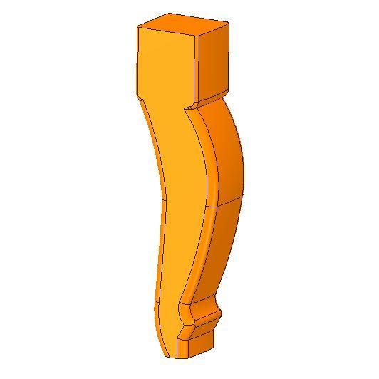 real furniture leg for3d printing and cnc production