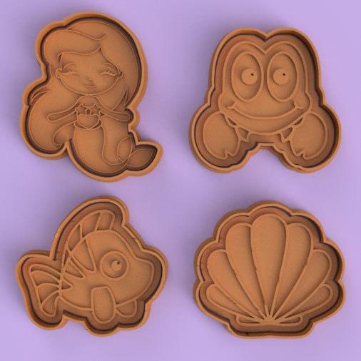 cutters + stamps of the little mermaid / The little mermaid cutters + stamps