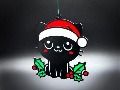 Christmas Cat Holiday Ornament