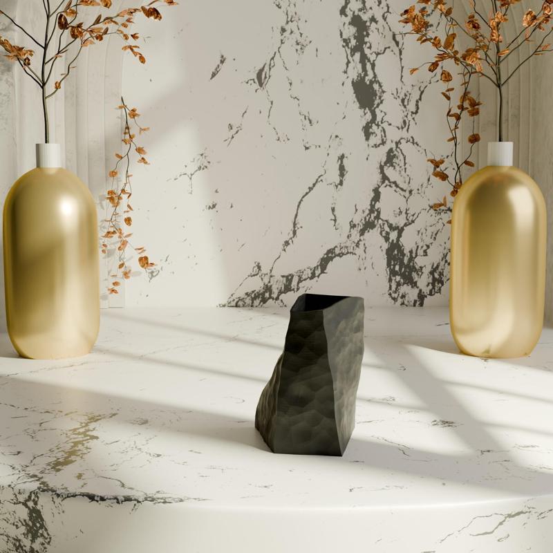 Polygonal Rock Vase – Modern Rock Vase