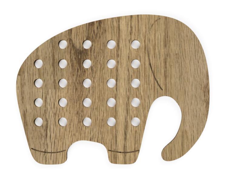 Peanut the Elephant - Montessori kids toy - Lacing - Montessori lacing game