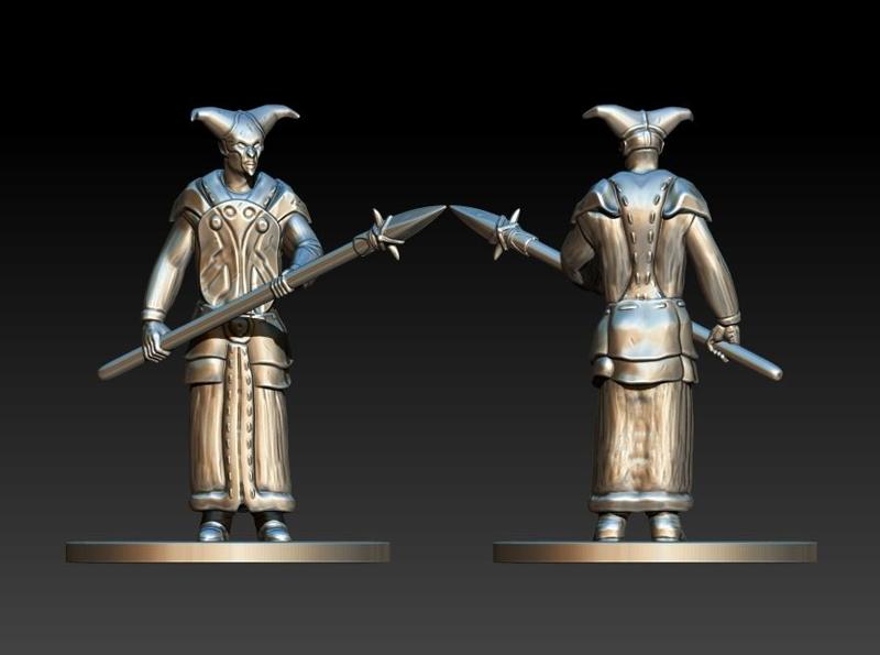 Cultist Guard pose 2 dnd miniature for tabletop games like dnd