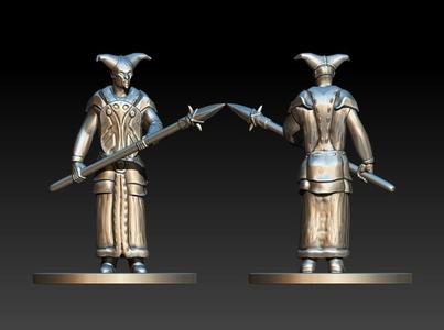 Cultist Guard pose 2 dnd miniature for tabletop games like dnd