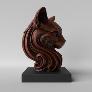 Cat Bust – Decorative Sculpture
