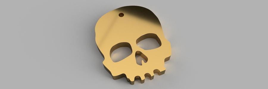 Halloween Skull Keychain