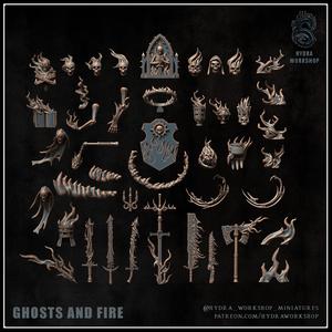 Ghosts and fire decor pack