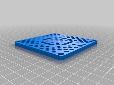 Universal plate 90*90*5 mm (stl file). V-Slot 2020, 2040, 4040 (Model: AV-4)