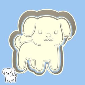 Animals cookie cutters - cute dog (standing) (style 12)