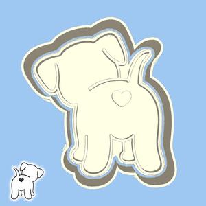 Animals cookie cutters - cute dog (walking away) (style 17)