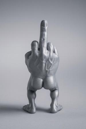 Funny Middle Finger Hand with Legs - 3D Print Model