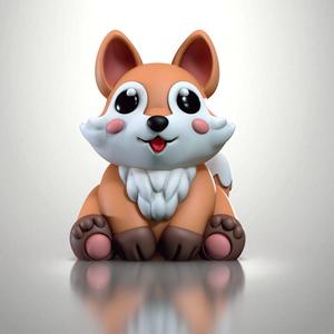 Print in Place Cute fox toy No support