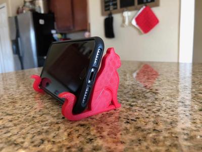 Smaller Cat Phone Stand REMIX