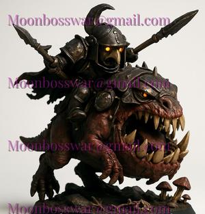Moonboss with the spears of the game Warhammer