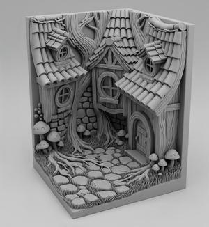 Magical Ghibli Inspired Book Nook 🍄 - Whimsical Fantasy 3D Print Model