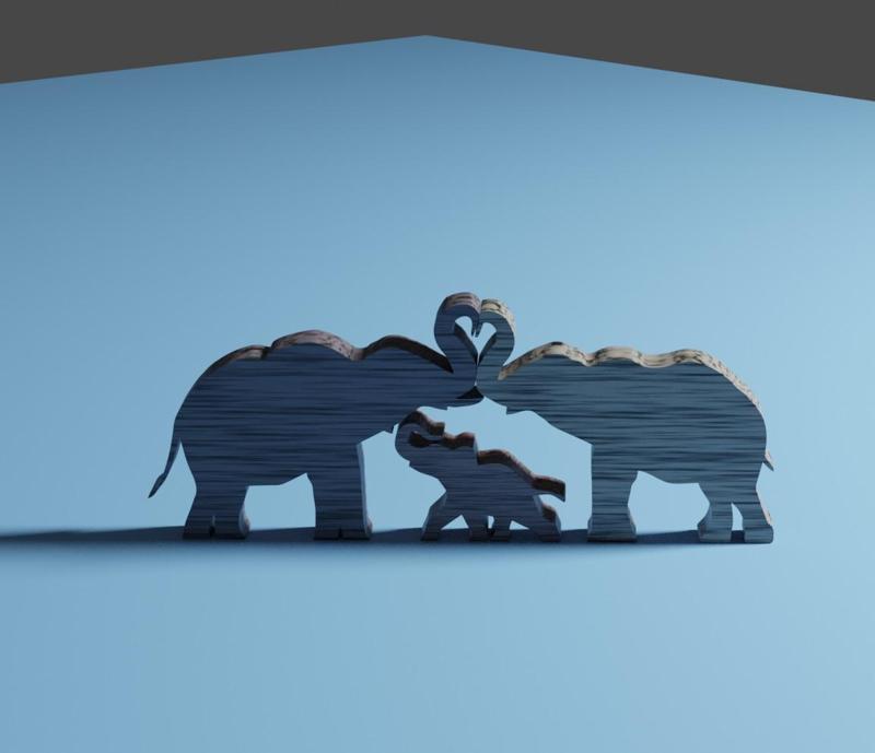 Elephant Family Love