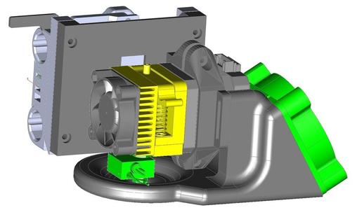 Quick fit carriage modified for Sintron i3 (Prusa clone)