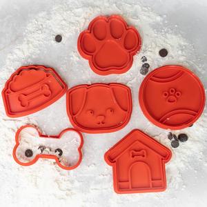 Dog Shaped STL Cookie Cutter Cookie Cutter Set Stamp Multi-Size Polymer Craft Clay Cutters Animals Pack Fondant Tool Pets Gingerbread Molds Treat Embosser