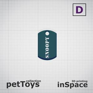 Pet - Dog - Tag - Snoopy - Army - Customized -