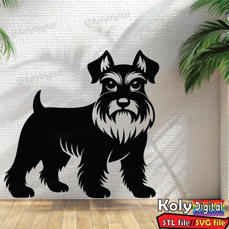 Miniature Schnauzer cute body wall art