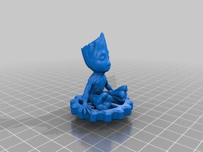 Groot chilling on extruder knob (ender 3/pro/s)
