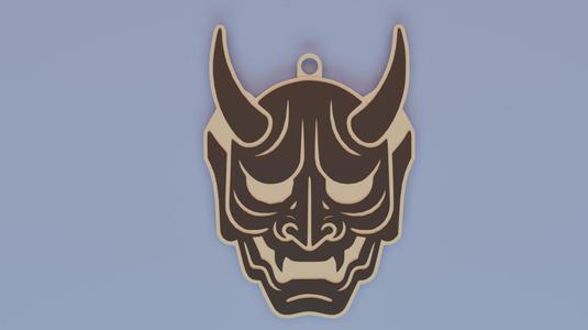Japanese demon keychain