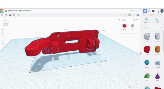 Micro Swiss Direct Drive BLTouch Mounting Plate for Smooth Fang Setup