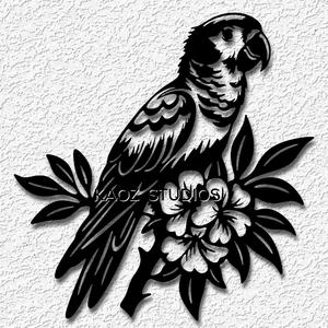 bird wall art macaw wall decor parrot scenery decoration