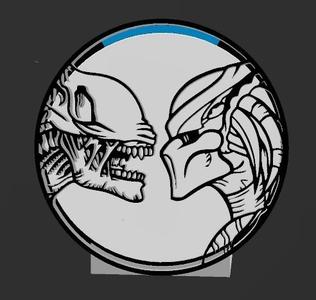 Suporte Alexa Echo Pop Alien vs Predador
