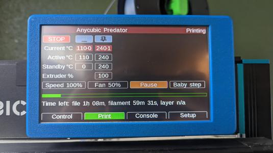 PanelDue 7 Mount Anycubic Predator