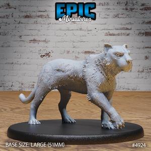 Tiger ‧ DnD Miniature ‧ Tabletop Miniatures ‧ Gaming Monster ‧ 3D Model ‧ RPG ‧ DnDminis ‧ STL FILE