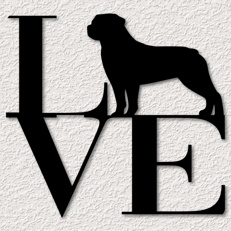 I love dogs wall art Love Rottweilers wall decor 2d art animal