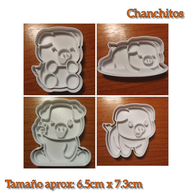 Piggy cookie cutters x4 units