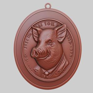 Pig Animal Pendant Pig Animal Necklace for CNC Router Laser & 3D Printer