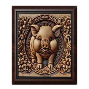 pig animal wall art relief wall decor
