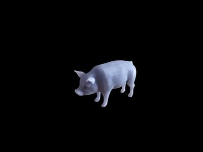 Miniature pig diorama STL