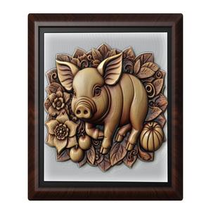 pig animal wall art relief wall decor