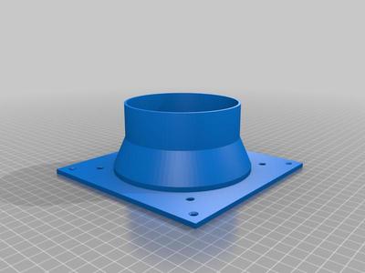 120mm Fan Faceplate to 4" Duct Adapter
