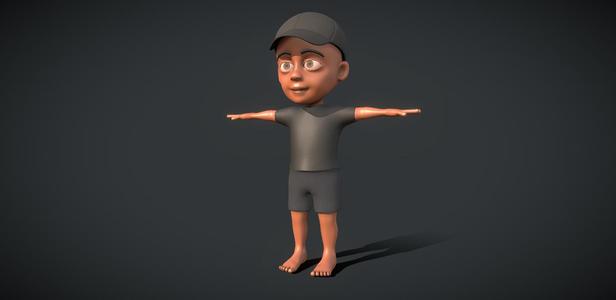 Cartoon Character with Cap