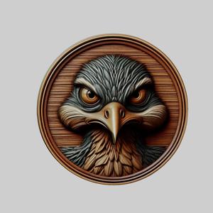Road Runner Cartoon Medallion for CNC Router Laser & 3D Printer