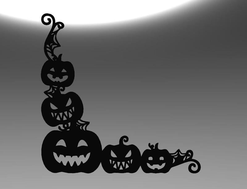 Halloween Pumpkins Line Art - Spooky and Fun Design