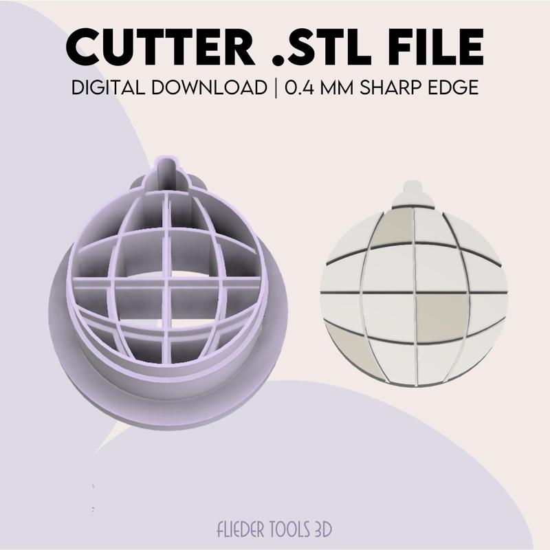 Disco Ball Polymer Clay Cutter | Cookie Cutter | Digital STL File