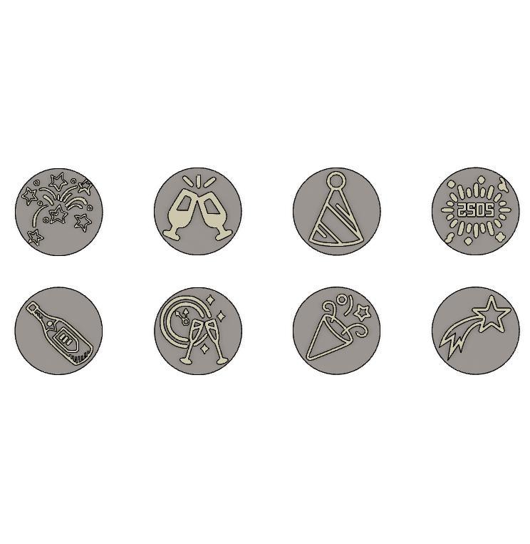 New Year-Themed Brigadeiro Stamp