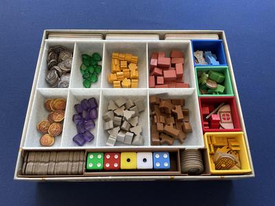 Red Cathedral Game Box Organizer with Lids
