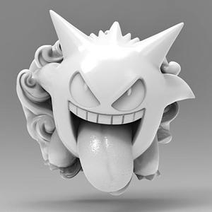 Gengar 3D Printable Pokemon Fridge Magnet or Wall Decoration