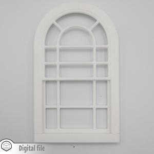 1:12 miniature Vertical sliding window style 2 multi-color and multi-material features