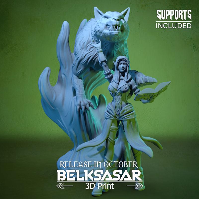 Summoner of the Wolf Spirit 3D print model