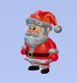 Cute Low Poly Santa